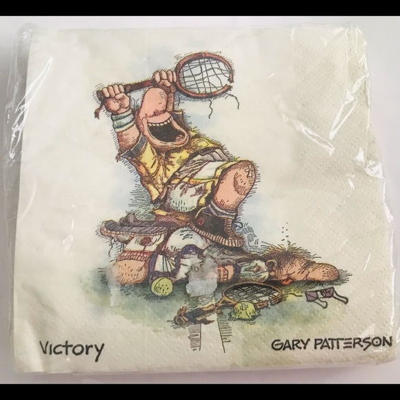 New 12 Cocktail Napkins Gary Patterson Game! Set! Match! Victory 3-Ply Napkins - Picture 14 of 16